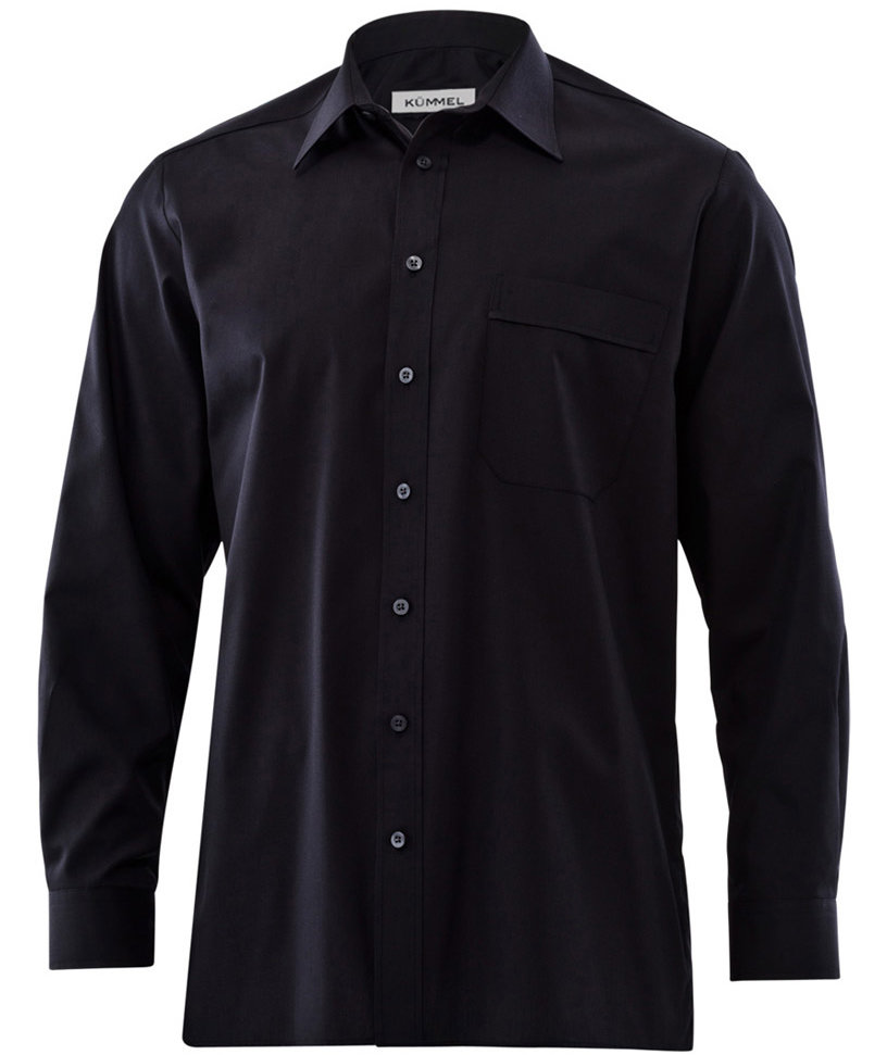 K&uuml;mmel George Classic fit poplin skjorta, Svart