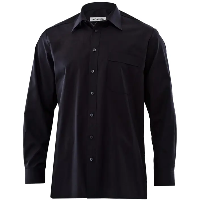 Kmmel George Classic fit poplin shirt, Black Kmmel George Classic fit poplin shirt, Black