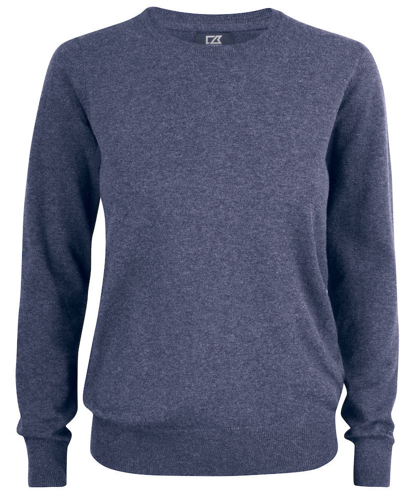 Cutter & Buck Oakville dame Crewneck, Navy melange, Navy melange, swatch