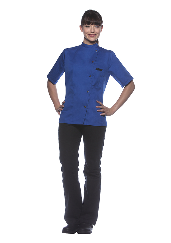 Karlowsky Greta kort&auml;rmad kockjacka dam, Blue