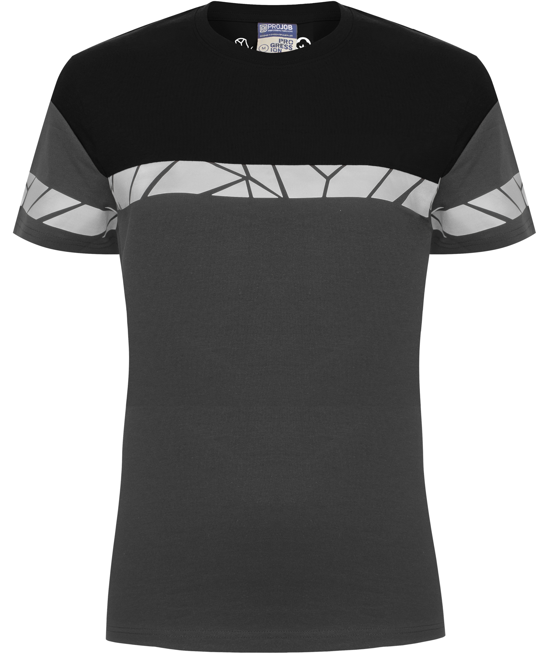 ProJob women's T-shirt 7005, Grey/Black