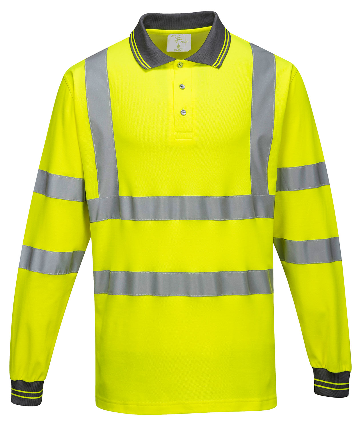Portwest long-sleeved polo T-shirt, Hi-Vis Yellow, large image number 0