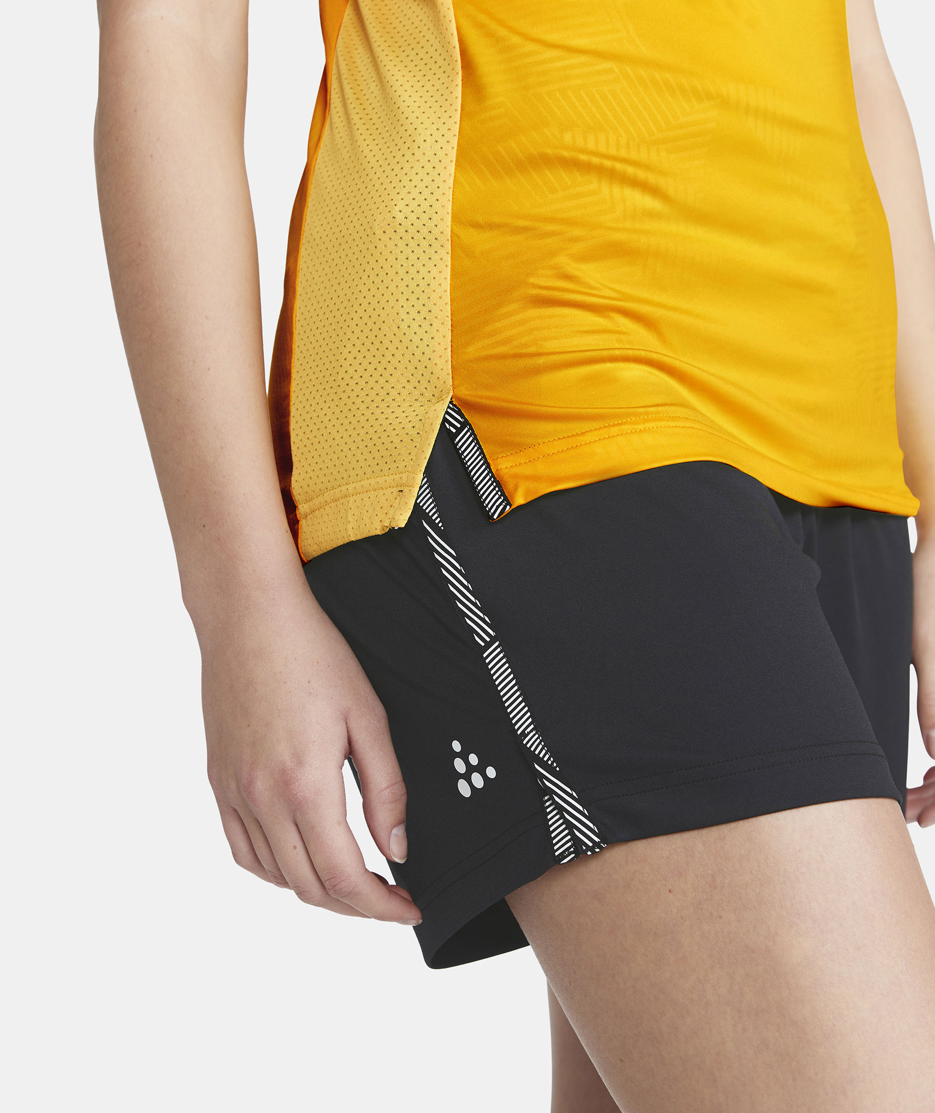 Craft Premier Solid Jersey dame T-shirt, Sweden yellow, large image number 4