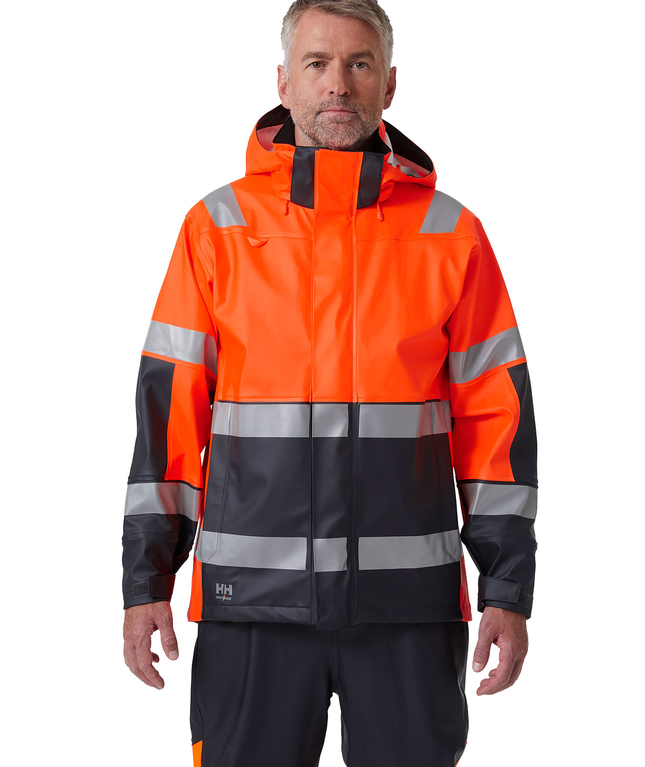 Helly Hansen Alna 2.0 regnjakke, Hi-vis Oransje/Ebony