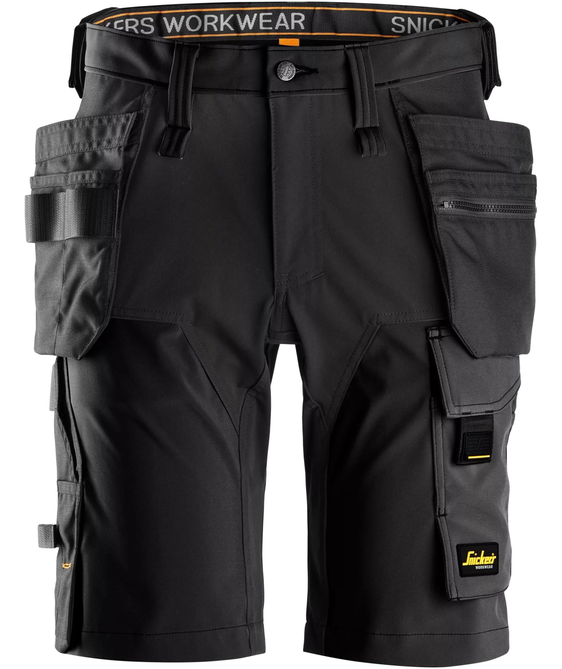 Snickers AllroundWork hantverksshorts 6175 full stretch, Black/Black