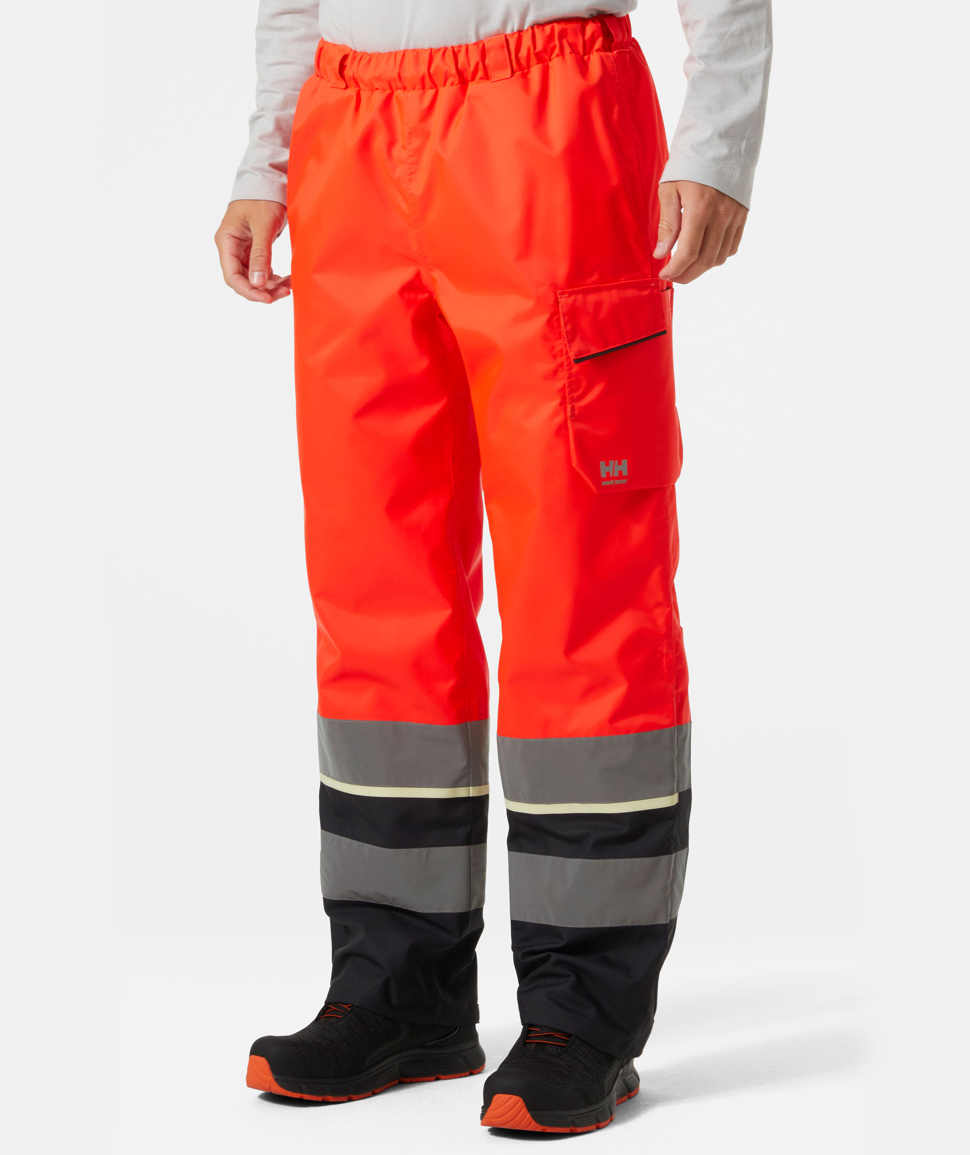 Helly Hansen UC-ME winter trousers, Hi-Vis Red/Ebony