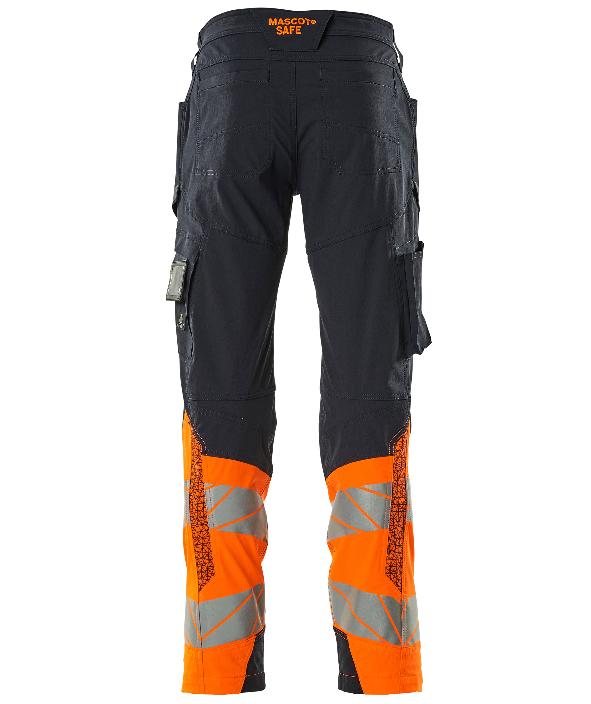 Mascot Accelerate Safe servicebukser full stretch, M&oslash;rk Marine/Hi-Vis Orange, large image number 1