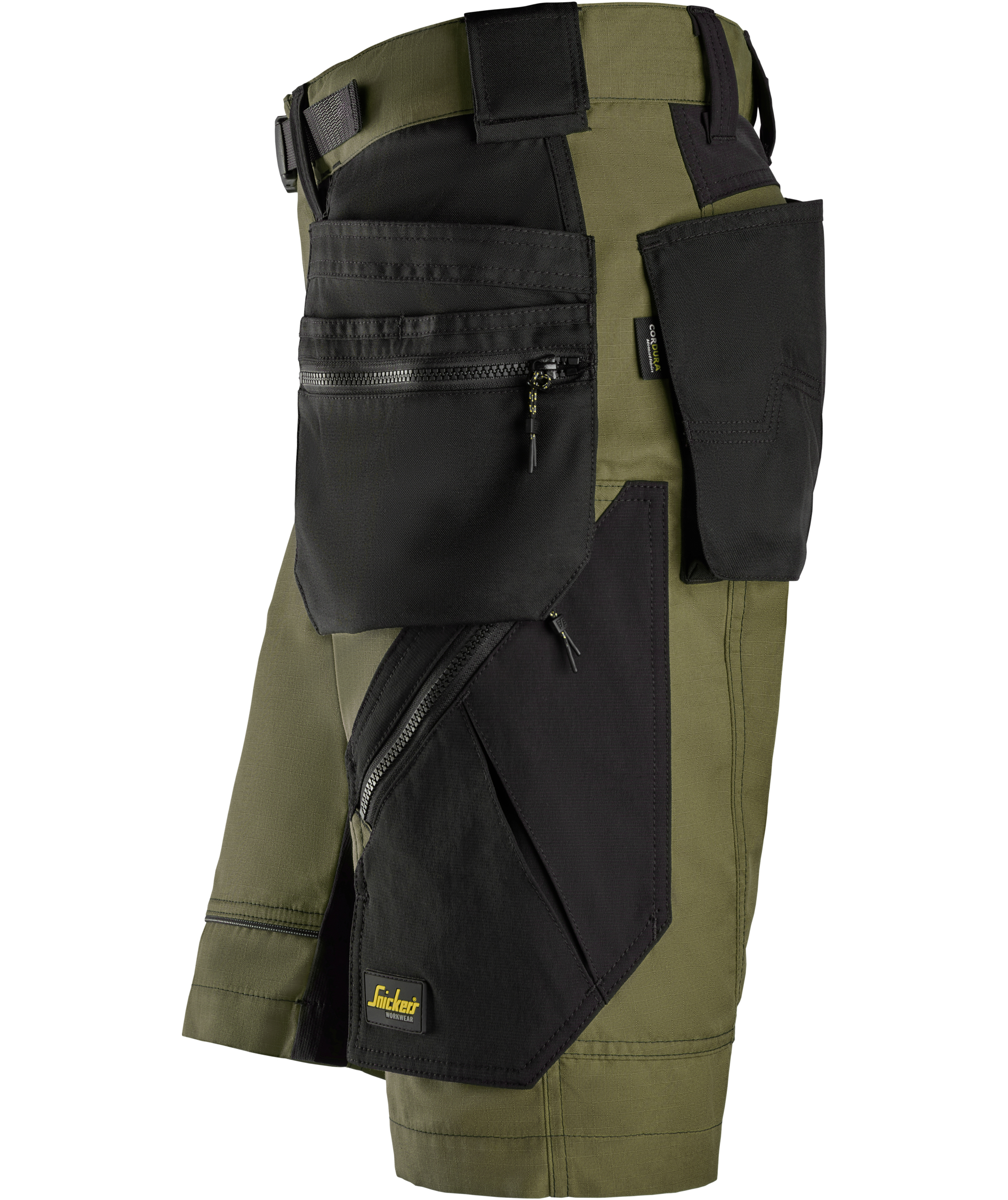 Snickers h&aring;ndverkershorts FlexiWork 6904, Khaki Green/Black, large image number 3