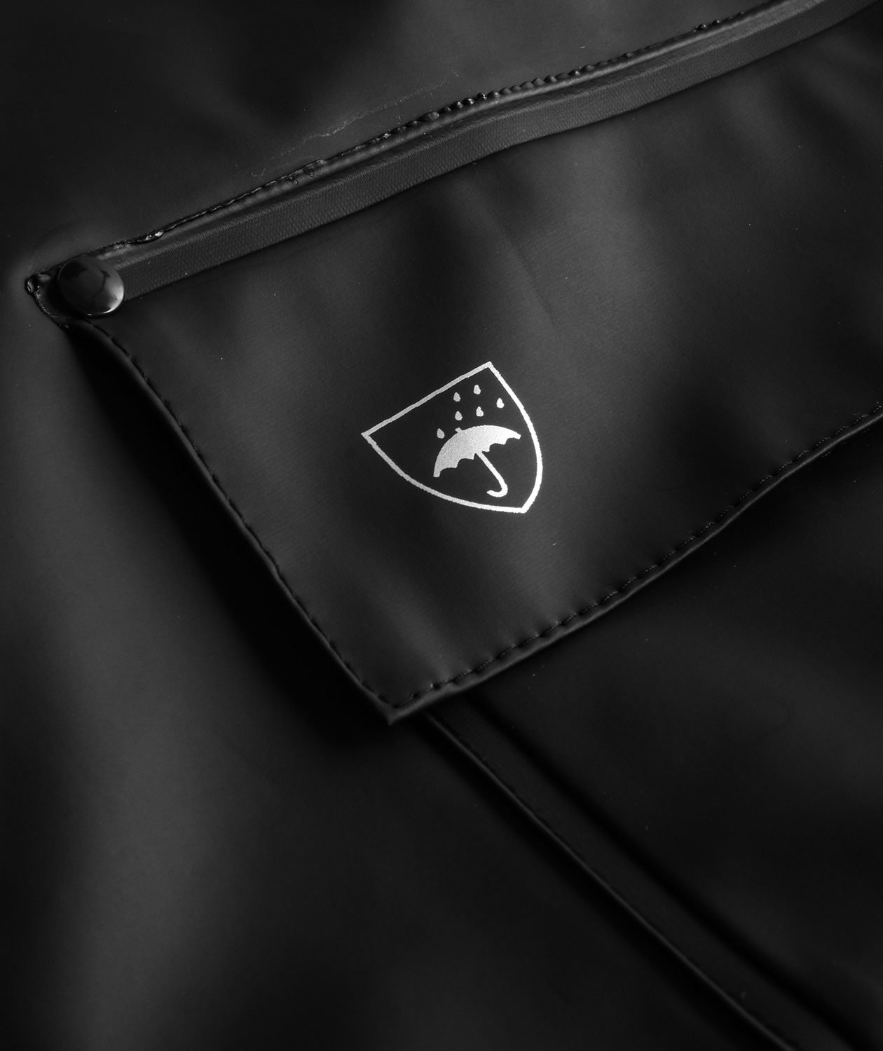 Lyngs&oslash;e PU/PVC regnjakke, Sort, large image number 2