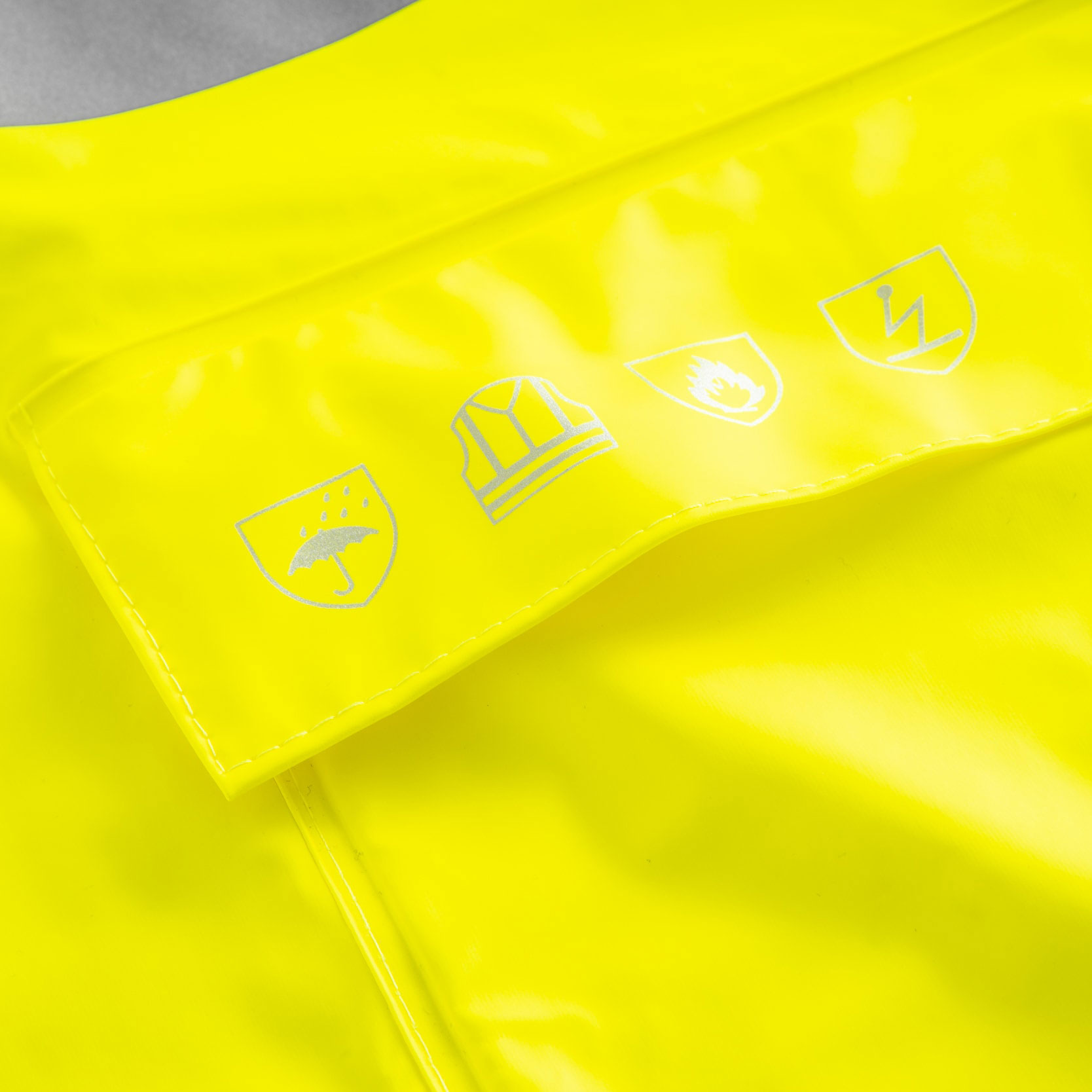 Lyngs&oslash;e Multinorm PU regnjakke, Hi-Vis&nbsp;Gul, large image number 4