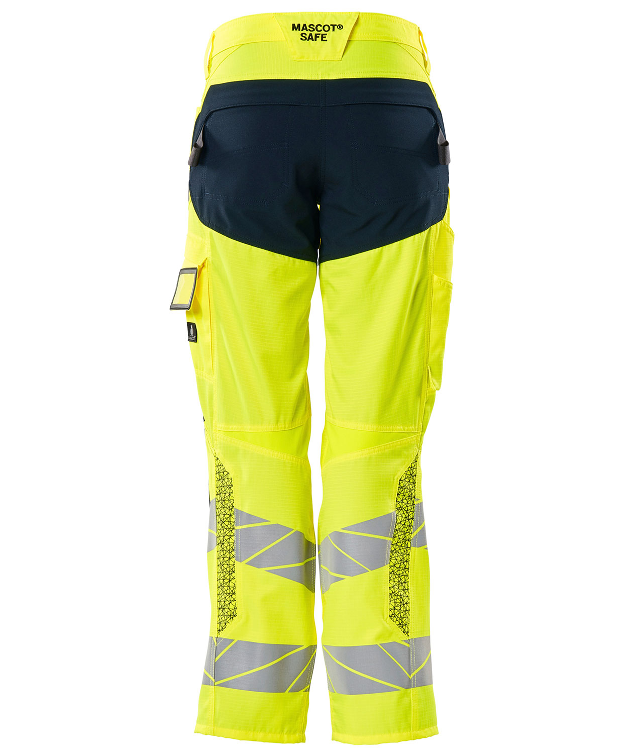 Mascot Accelerate Safe arbetsbyxa dame, Varsel Gul/M&ouml;rk Marinbl&aring;, large image number 1