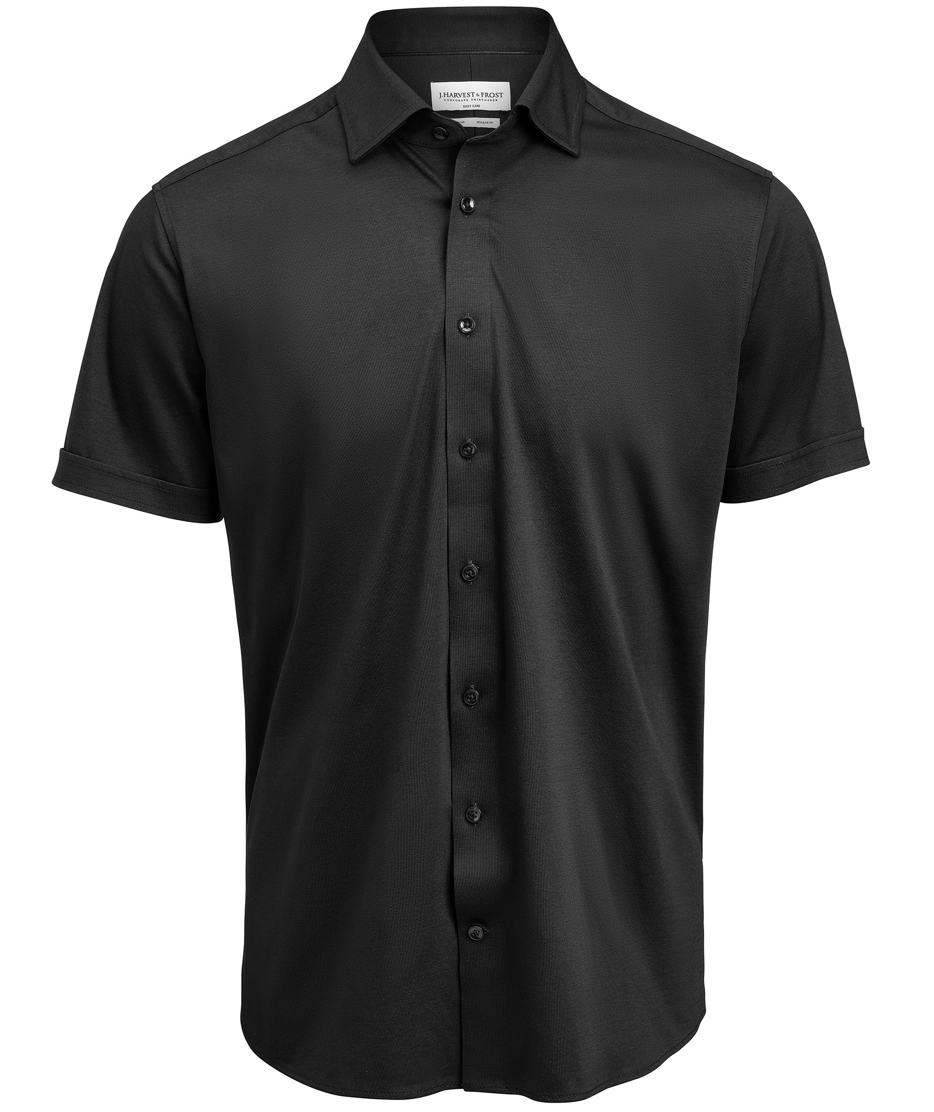 J. Harvest & Frost Indgo Bow Regular fit kurz&auml;rmlige Hemd, Black