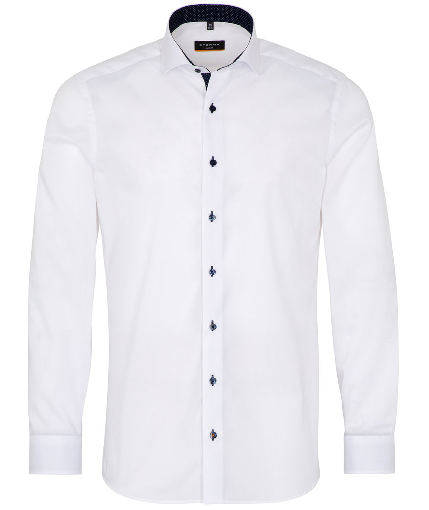 Eterna Fein Oxford Slim fit skjorte, White 