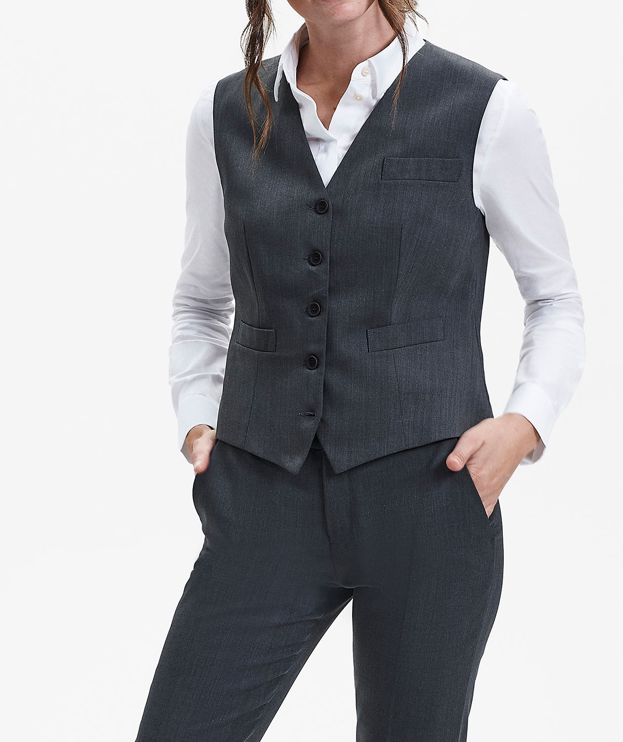 Sunwill Traveller Bistretch Regular fit v&auml;st dam, Gr&aring;