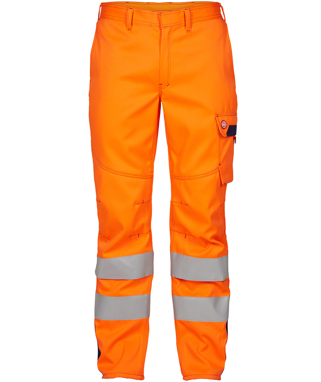 Engel Safety+ arbetsbyxa, Varsel Orange/Marinbl&aring;