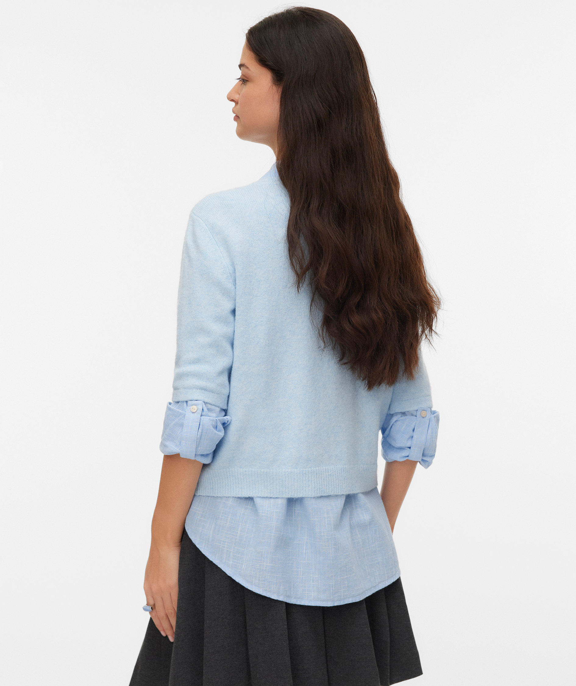 Vero Moda VMDOFFY women's short-sleeved cardigan, Cashmere Blue, large image number 2