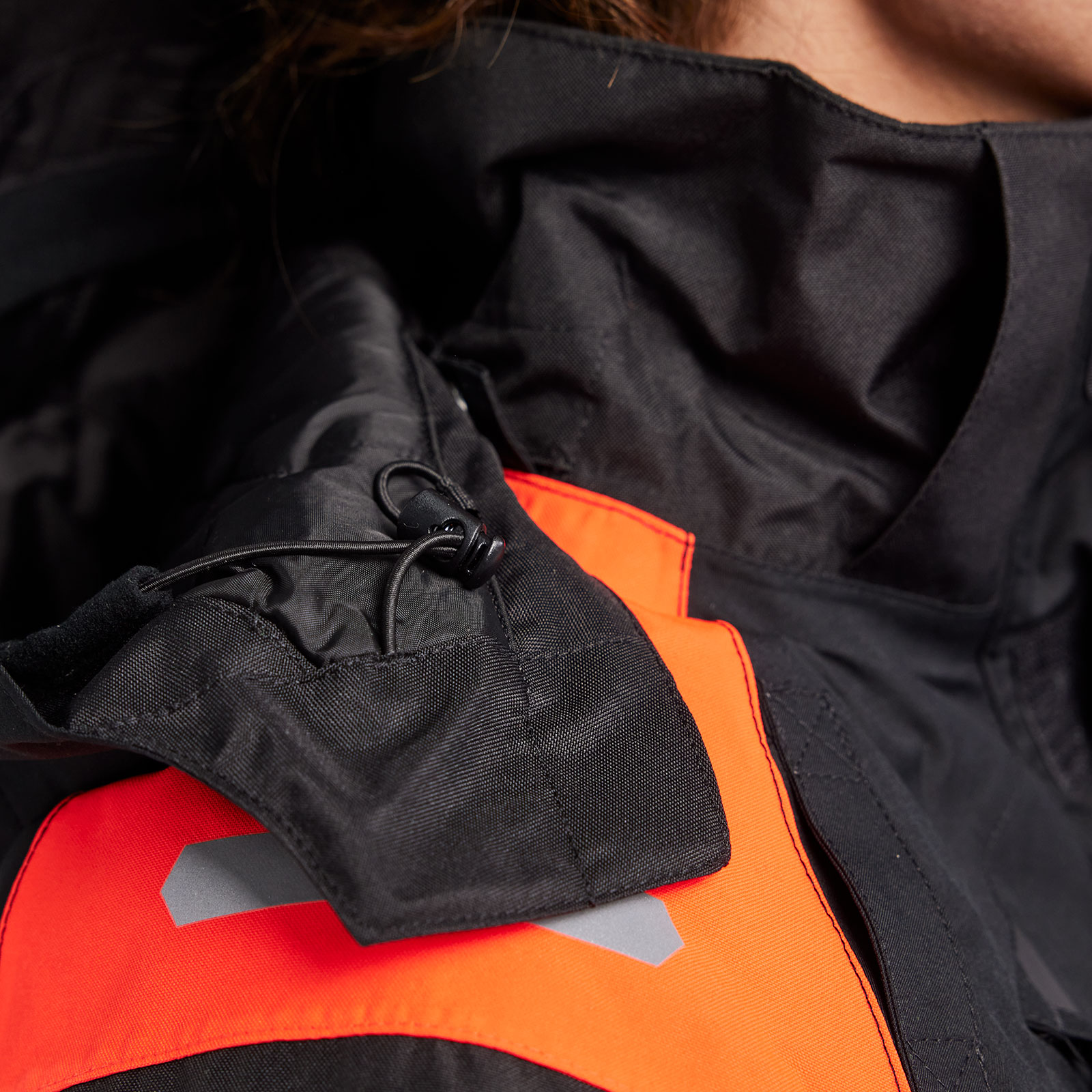 Bl&aring;kl&auml;der dame vinterjakke, Svart/Hi-Vis R&oslash;d, large image number 7