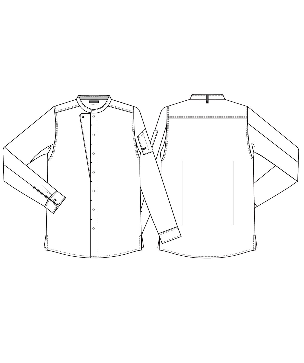 Kentaur  kokke-/serveringsjakke, Sort, large image number 2