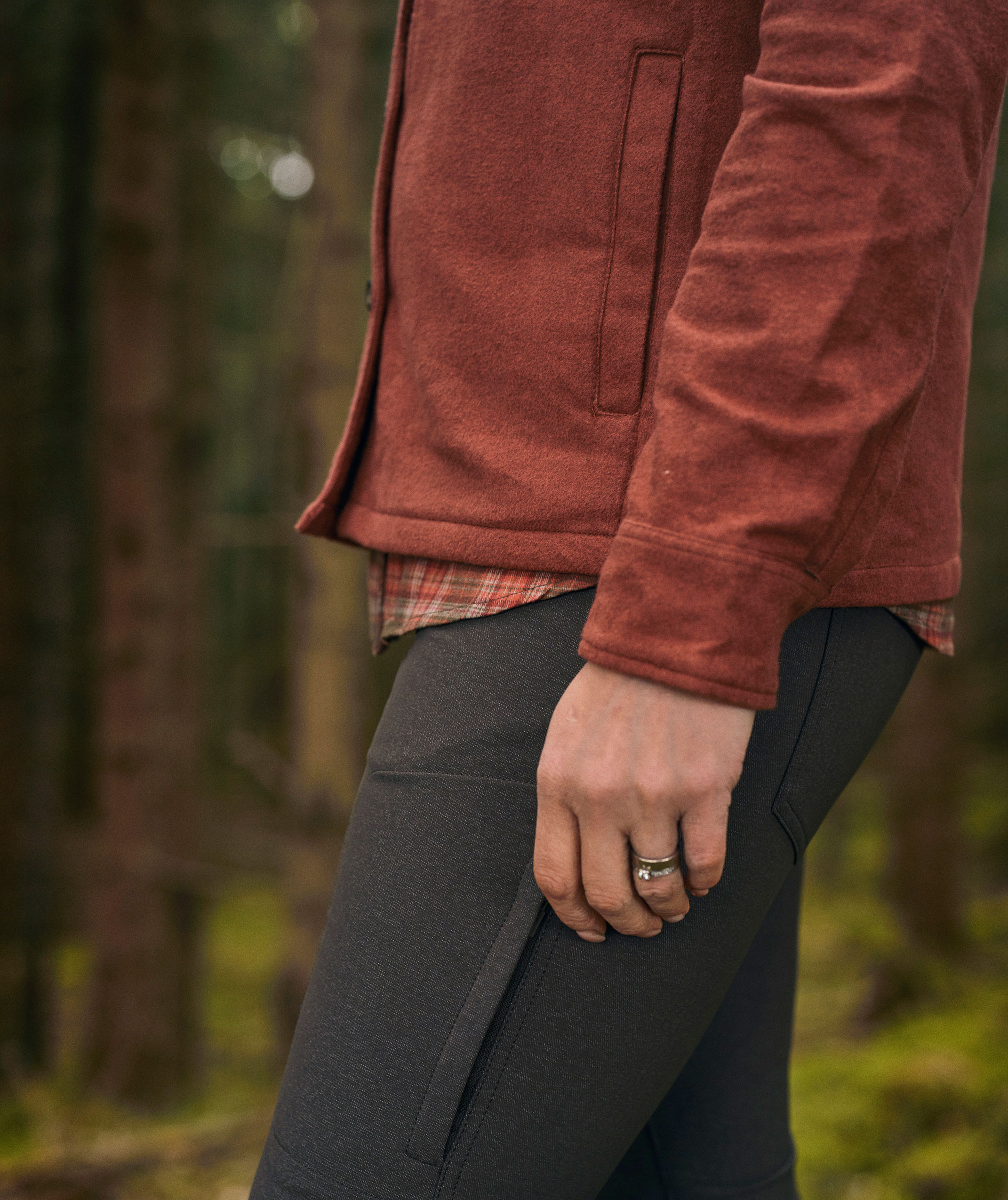 Pinewood V&auml;rnamo regular fit dame flannelskjorte, Rusty Pink Rosa Melange, large image number 6