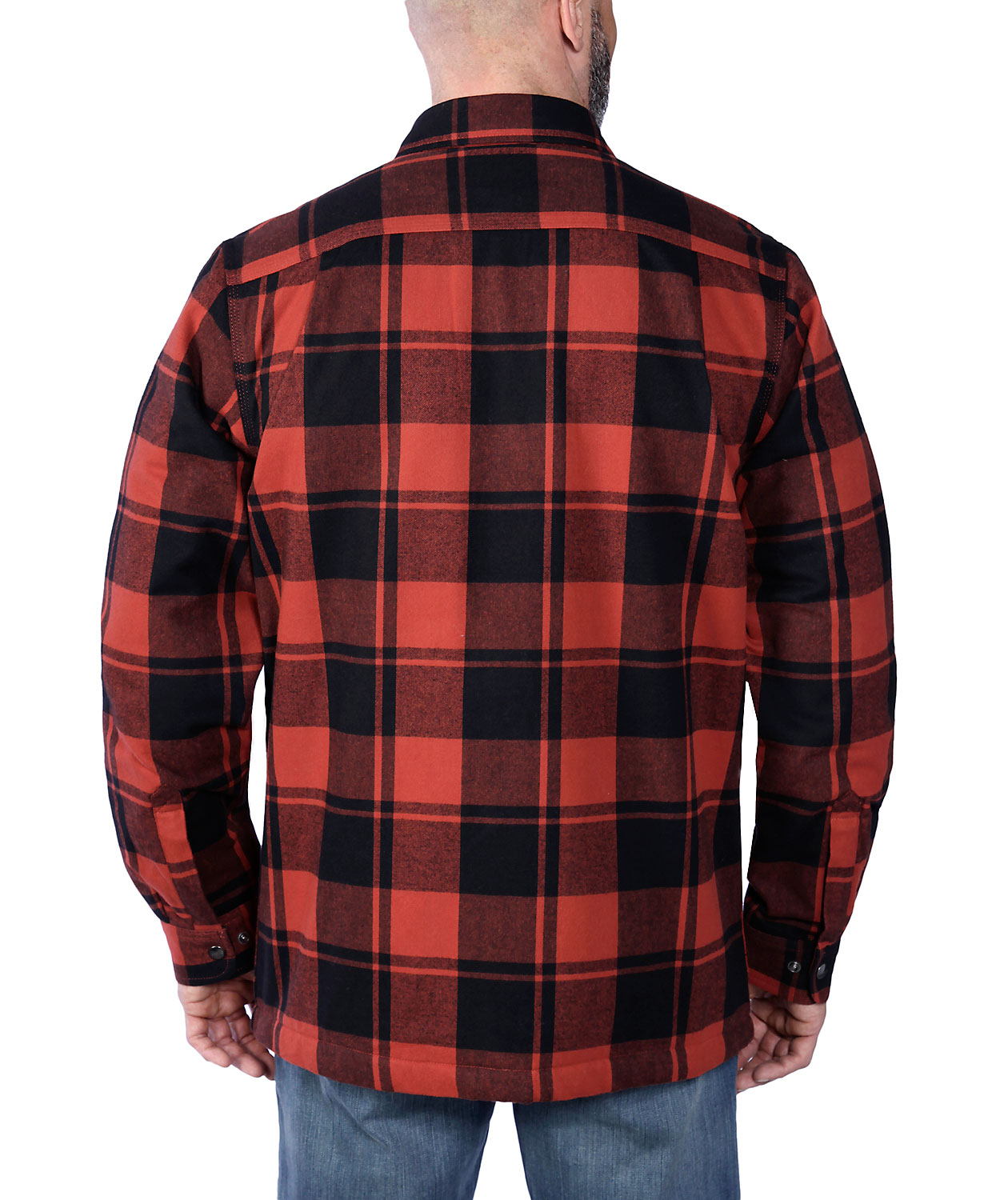 Carhartt foret flannel skjortejakke, Red Ochre, large image number 4