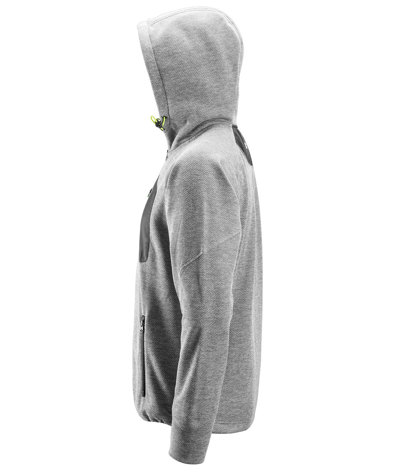 Snickers FlexiWork fleece hettegenser 8041, Gr&aring;/Svart, large image number 2