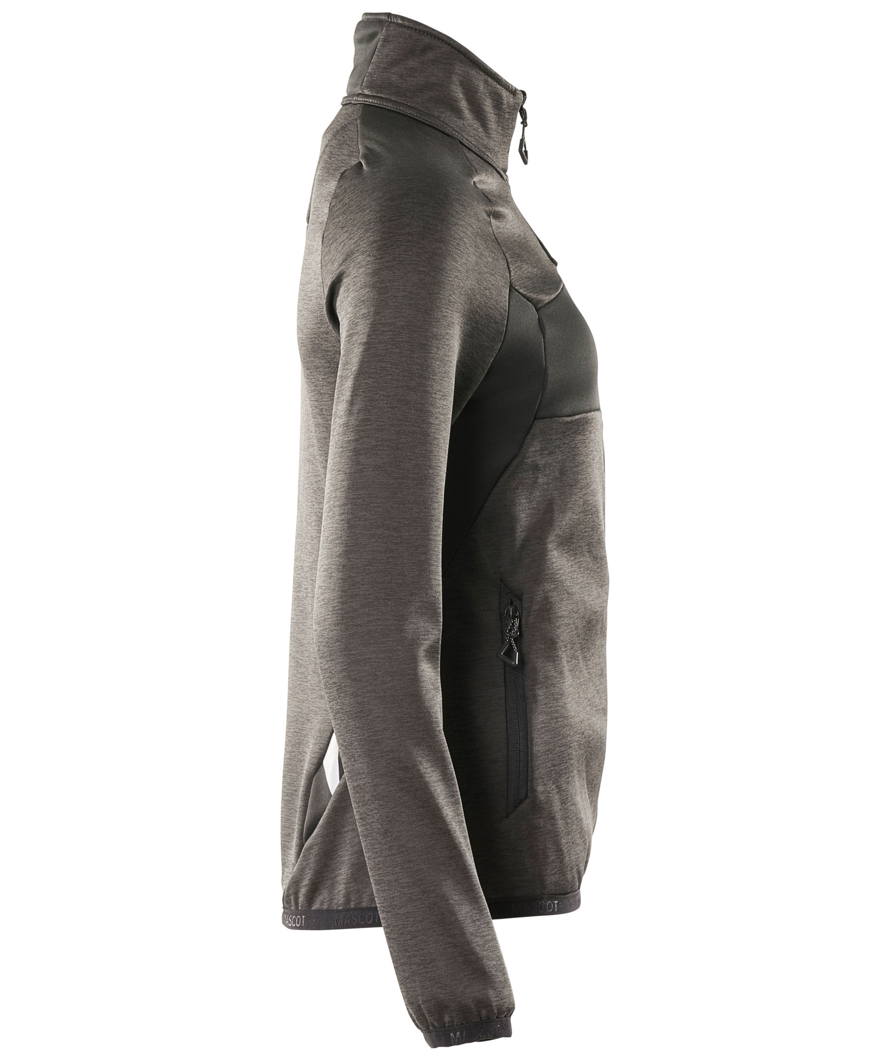 Mascot Accelerate dame fleececardigan, M&oslash;rk Antracit/Sort, large image number 2