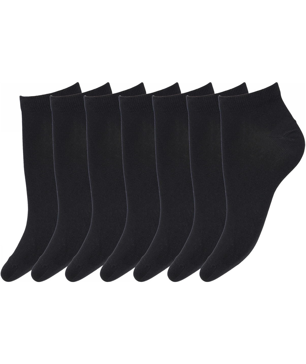 JBS 7er-pack Kurze Bambus Str&uuml;mpfe, Schwarz