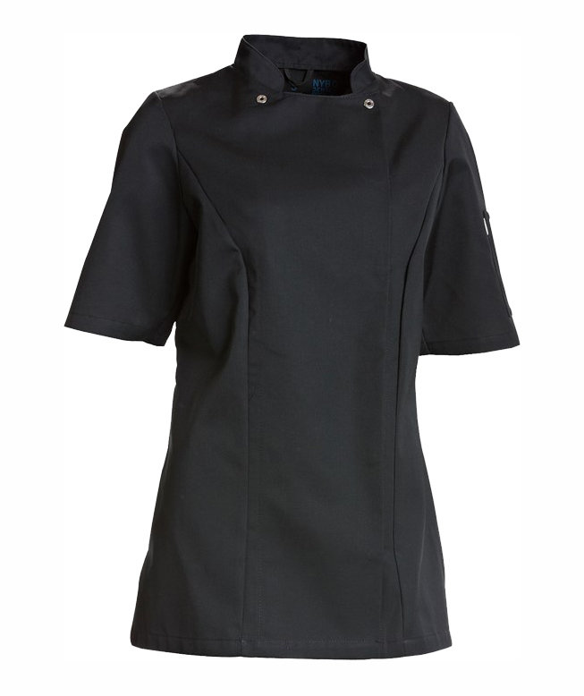 Nybo Workwear Taste kort&auml;rmad kockjacka dam, Svart