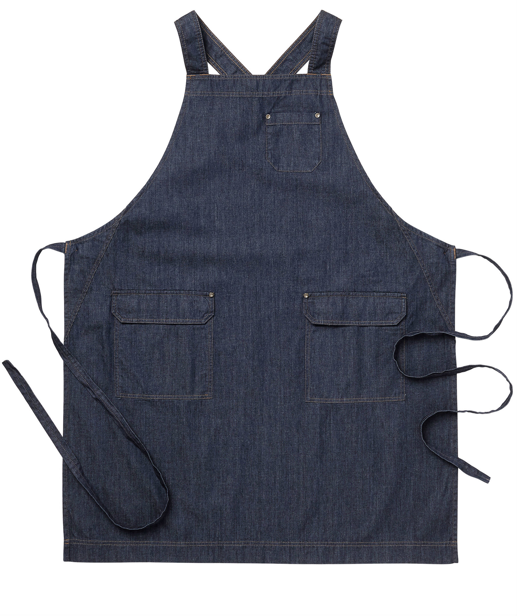 Segers 4076 Sch&uuml;rze mit Taschen, Dunkelblau Denim