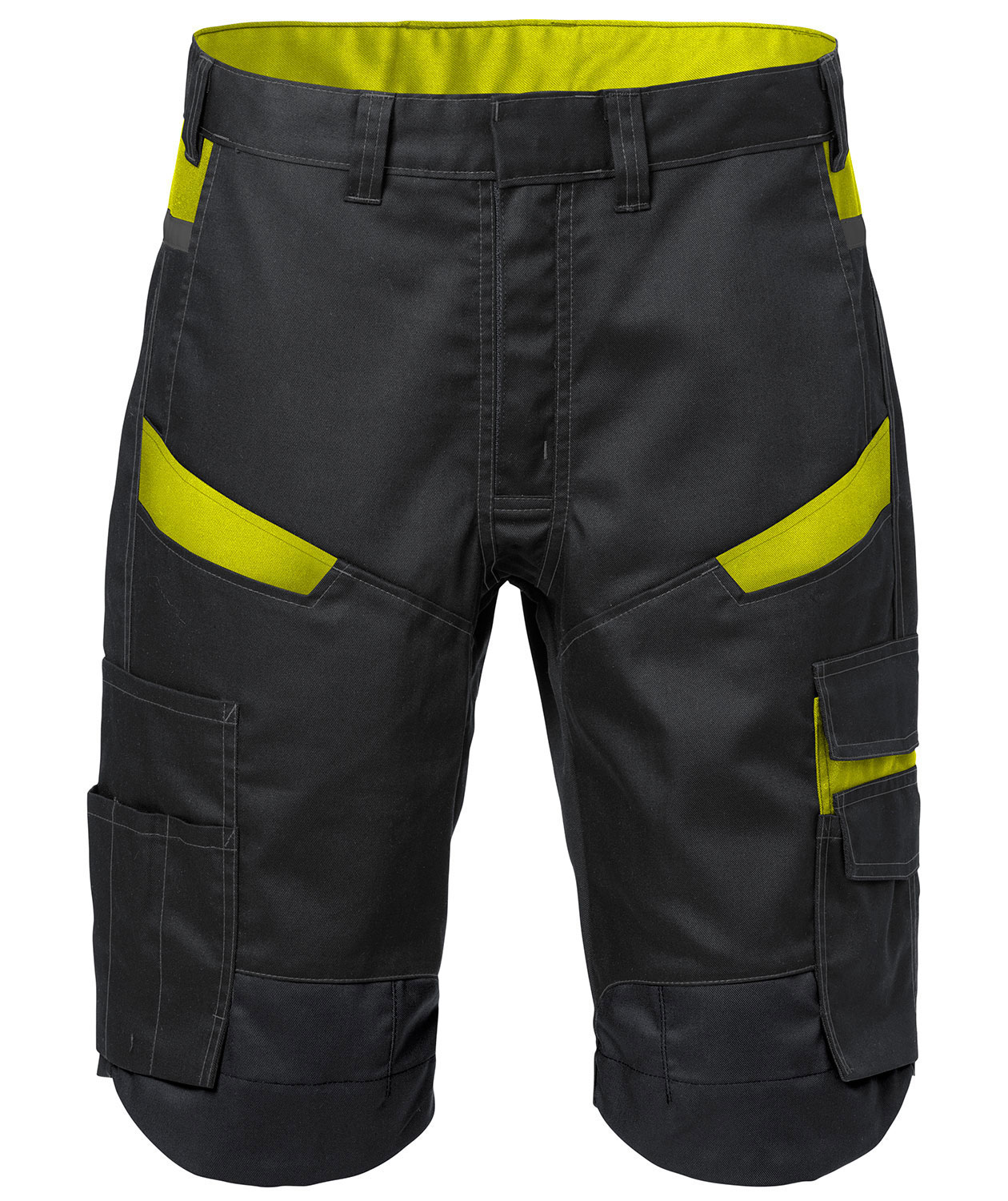 Fristads arbeidsshorts 2562, Svart/Hi-Vis Gul