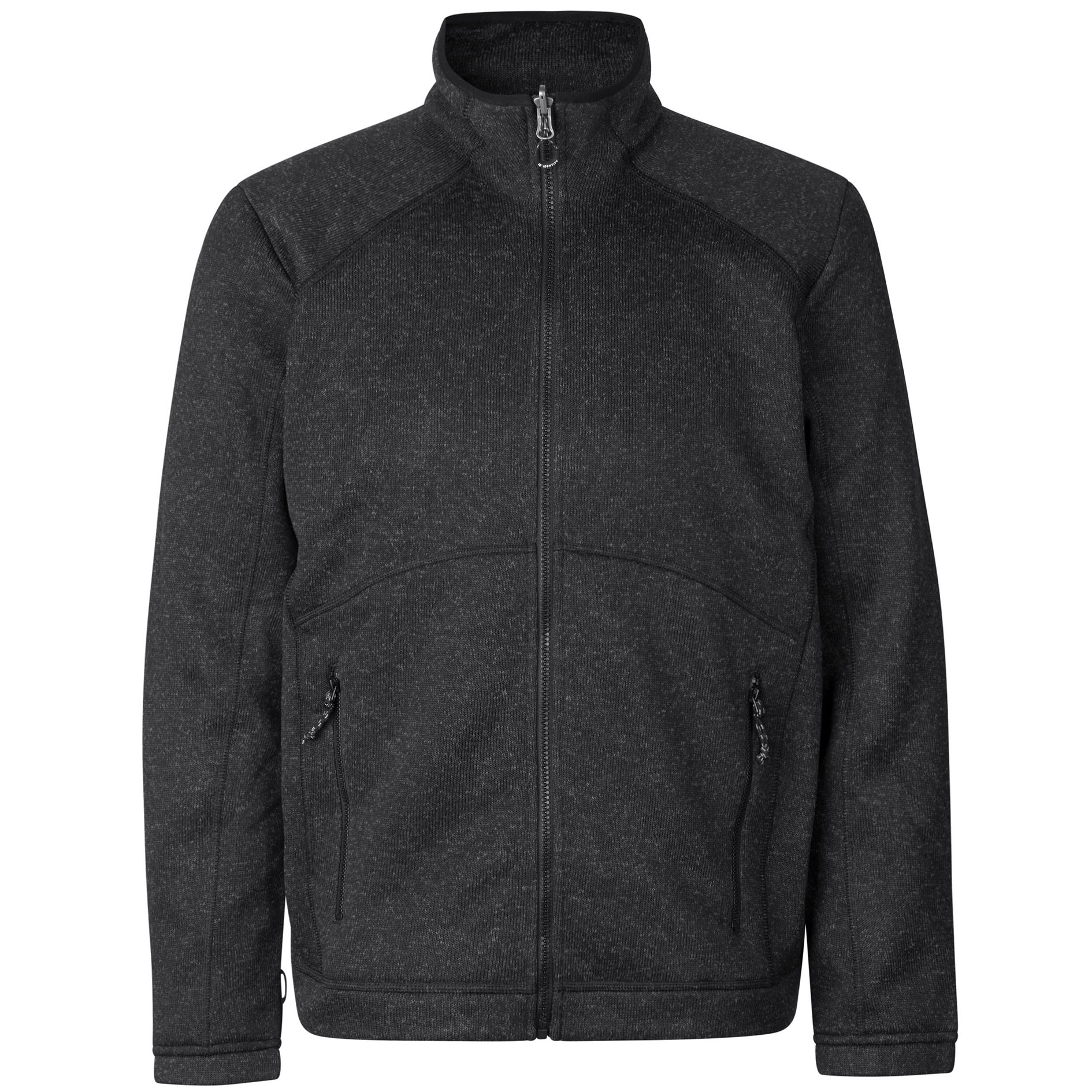 ID Zip'n'mix Melange stickad fleececardigan, Koks Melange