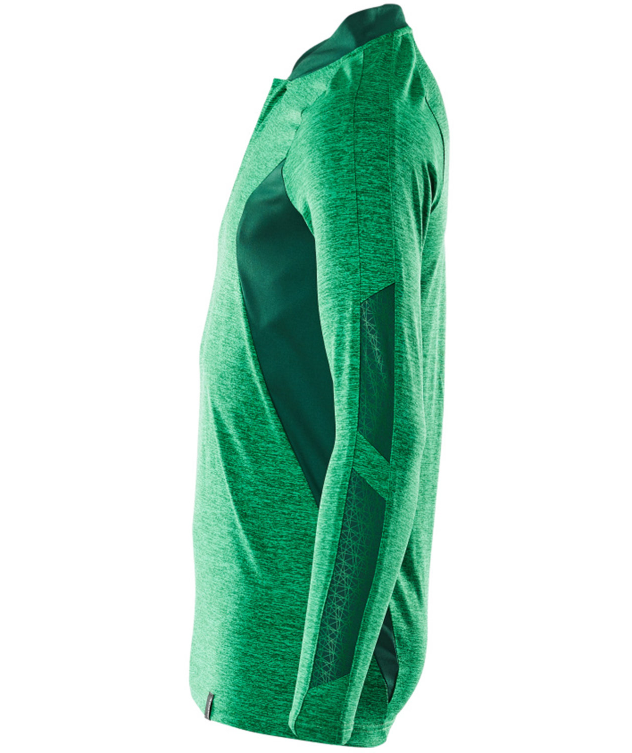 Mascot Accelerate Coolmax langermet polo T-skjorte, Gress gr&oslash;nt/gr&oslash;nn, large image number 3