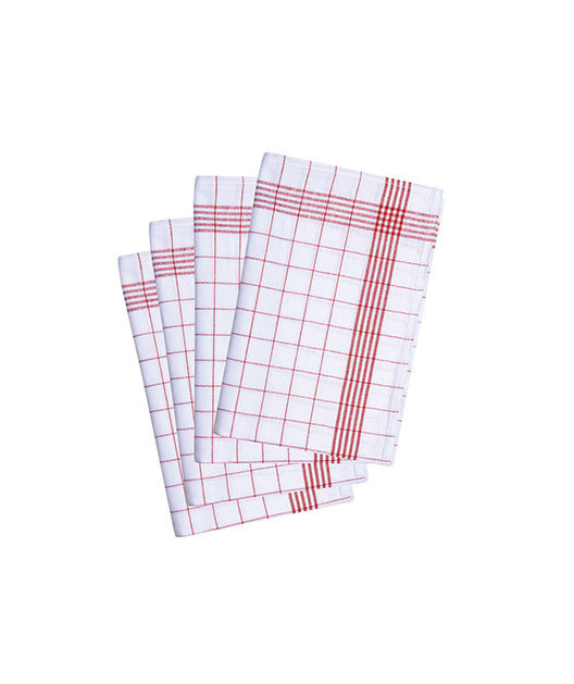 Karlowsky 10-pack﻿ k&ouml;kshandduk, R&ouml;d/Vit