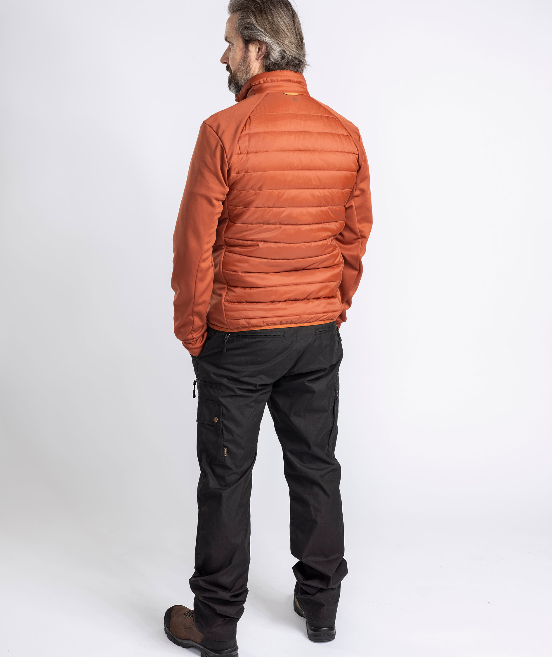 Pinewood Finnveden Hybrid Power fleecejakke, Terracotta, large image number 7