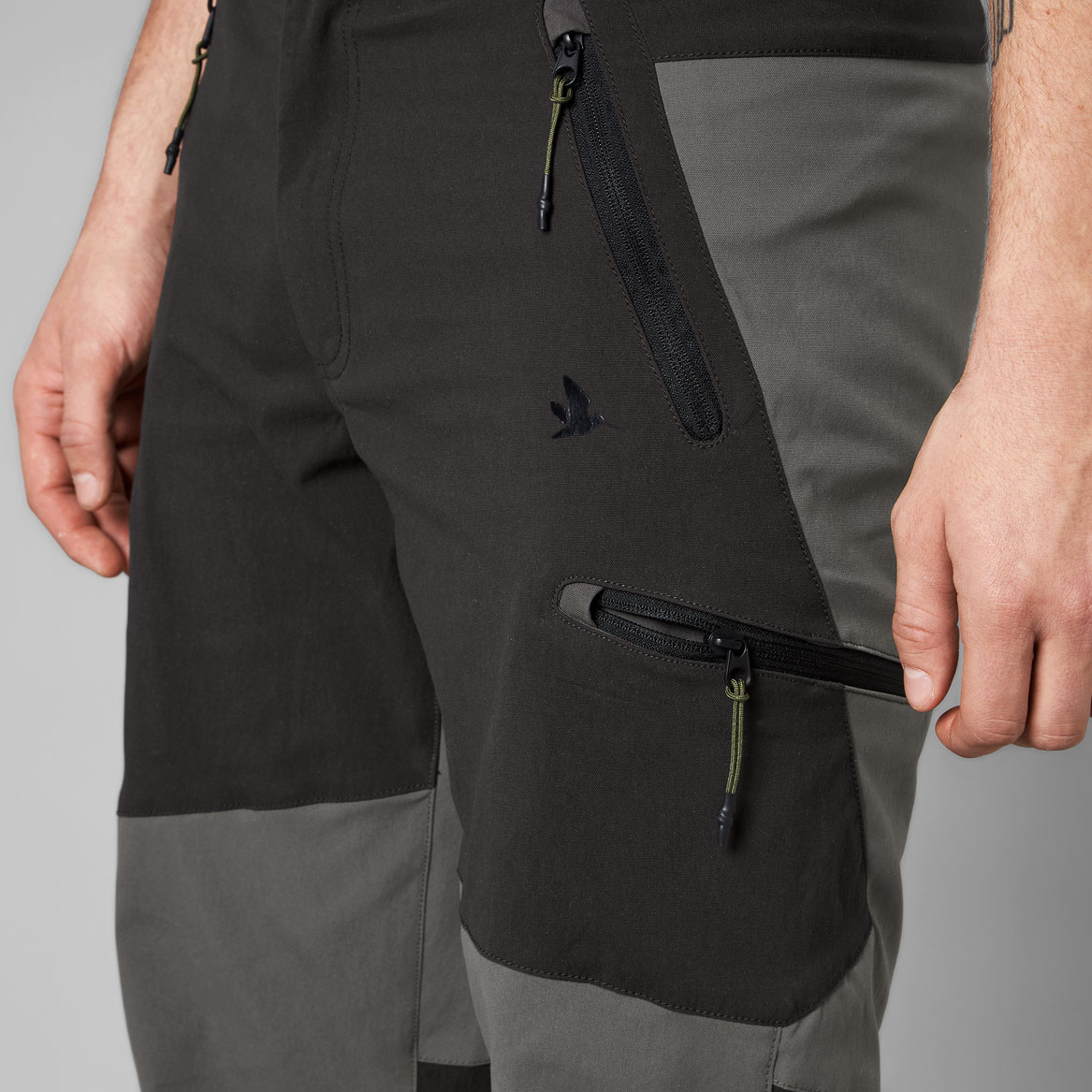 Seeland Outdoor stretch bukse, Black/Grey, large image number 6