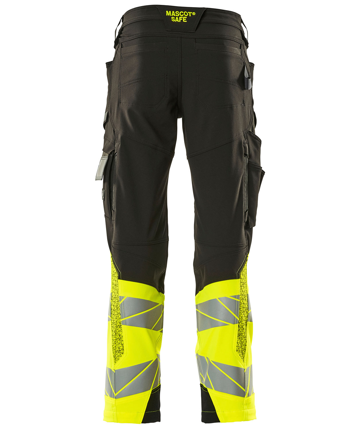 Mascot Accelerate Safe arbejdsbukser full stretch, Sort/Hi-Vis Gul, large image number 1