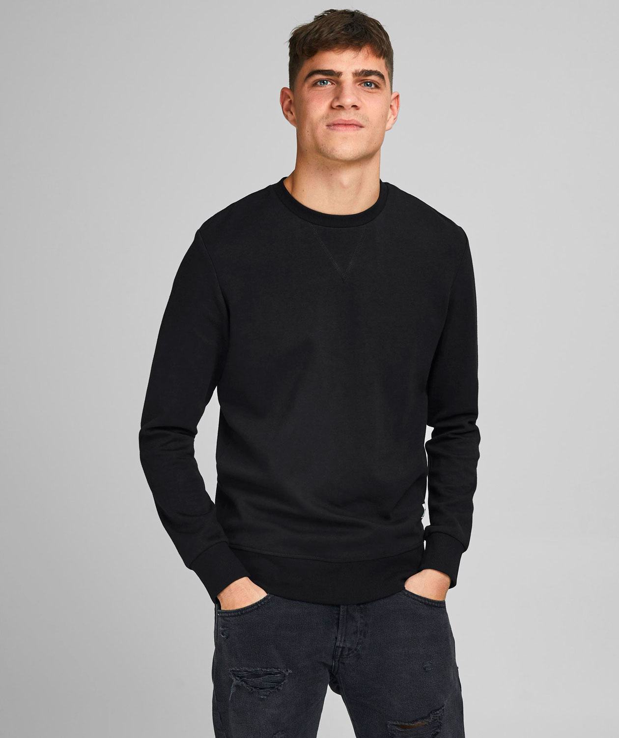 Jack & Jones JJEBASIC sweatshirt, Svart