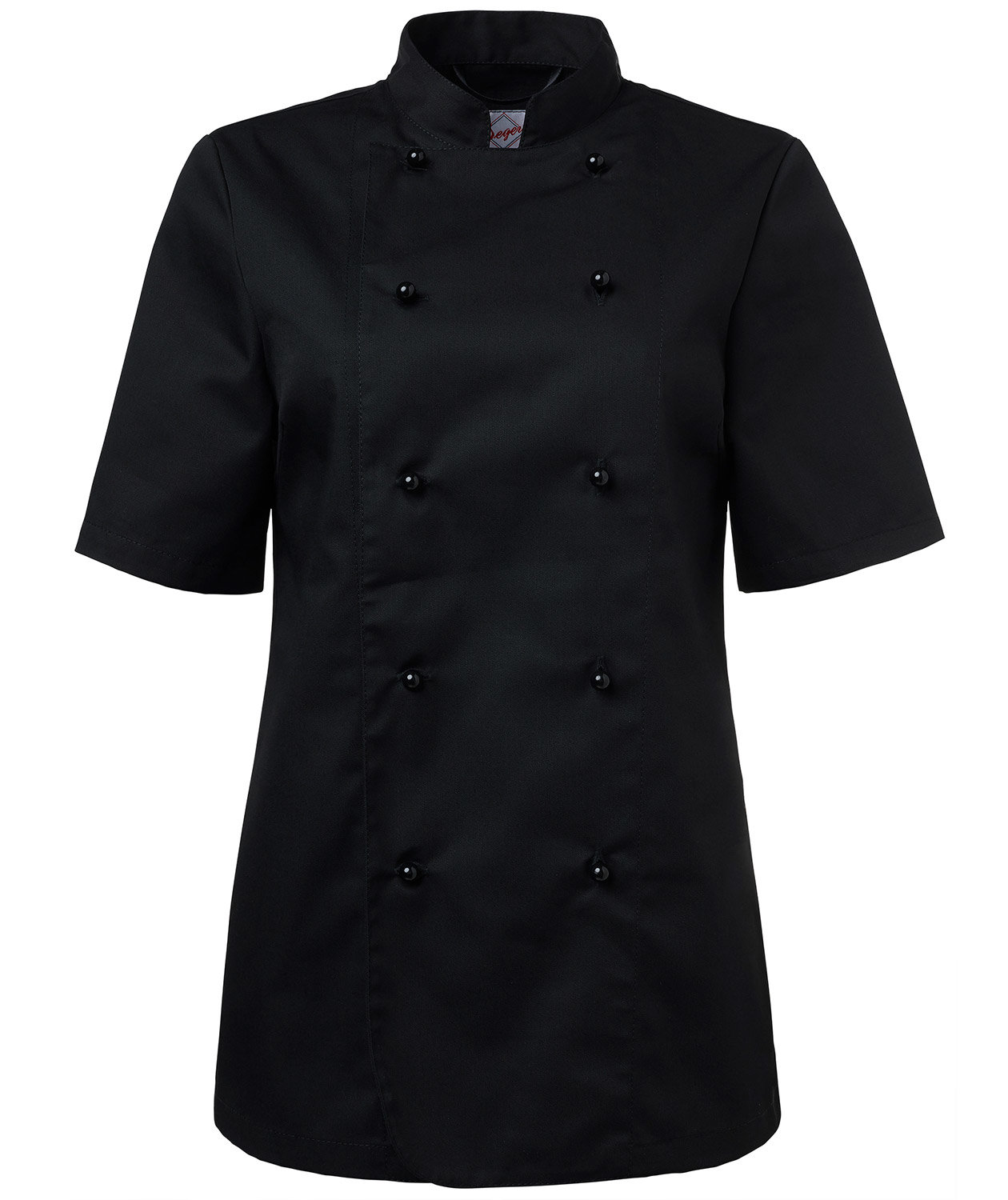 Segers kort&auml;rmad kockjacka dam, Svart