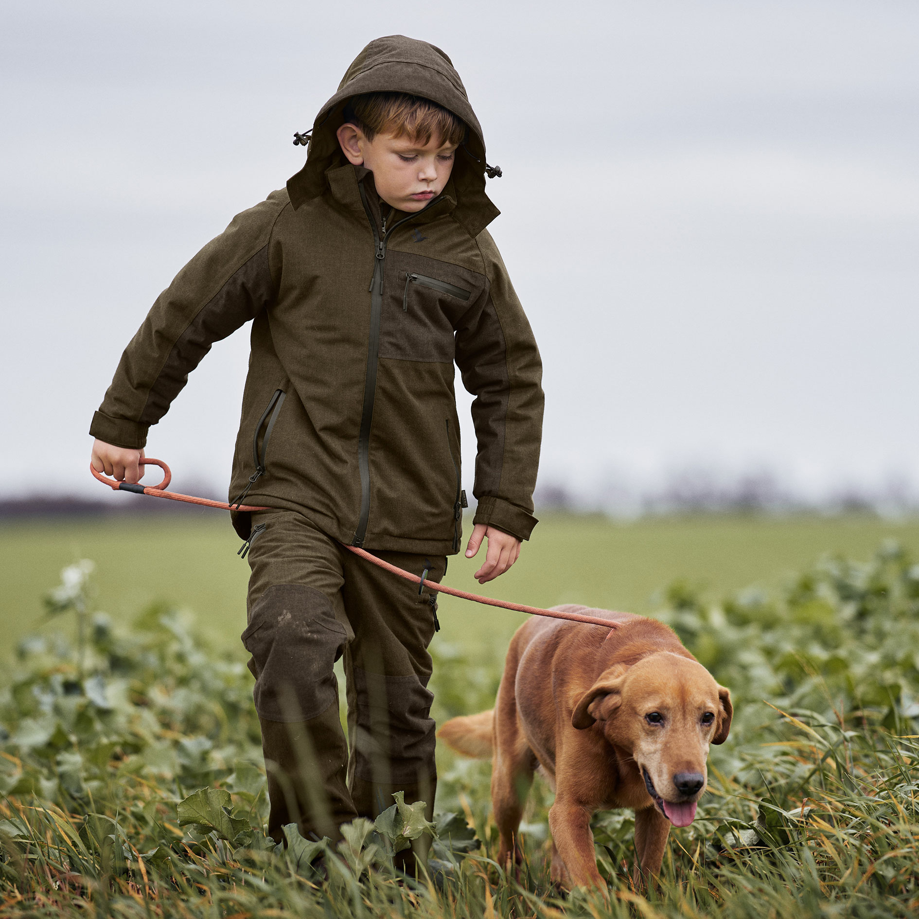 Seeland Avail jacka till barn, Pine Green Melange