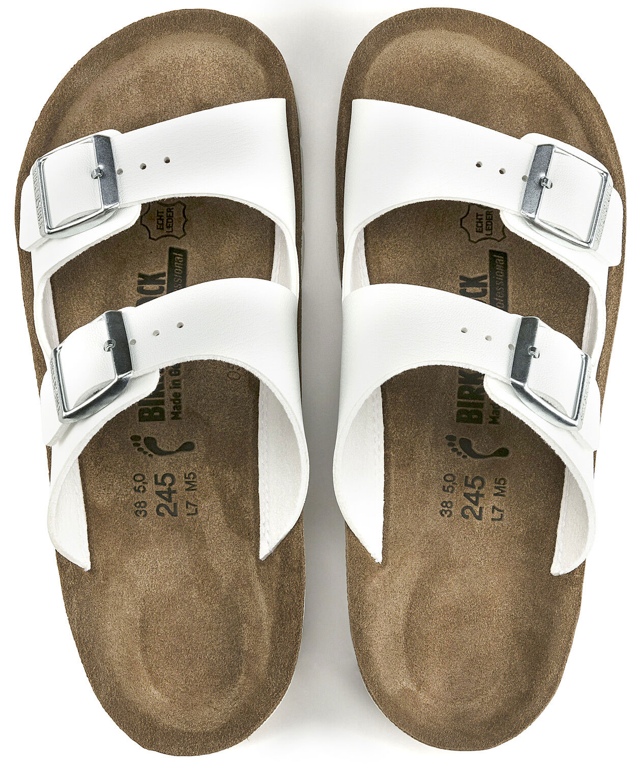 Birkenstock Bilbao Regular Fit sandaler, Vit, large image number 2