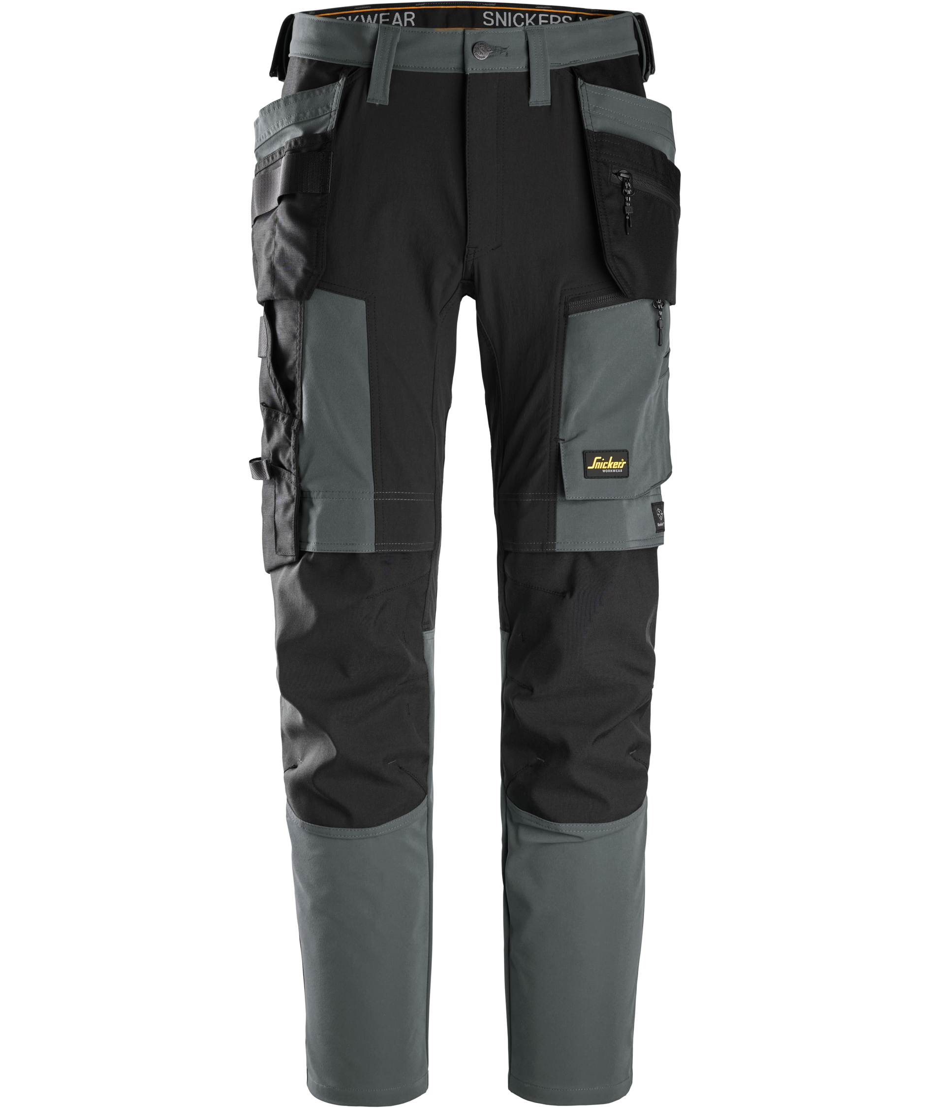 Snickers AllroundWork h&aring;ndverksbukse 6218 full stretch, Steel Grey/Black, Steel Grey/Black, swatch