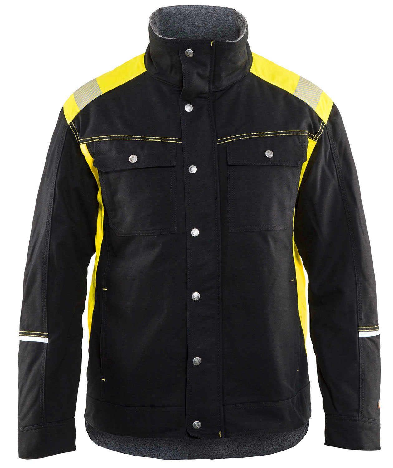 Bl&aring;kl&auml;der vinter arbetsjacka, Svart/Gul