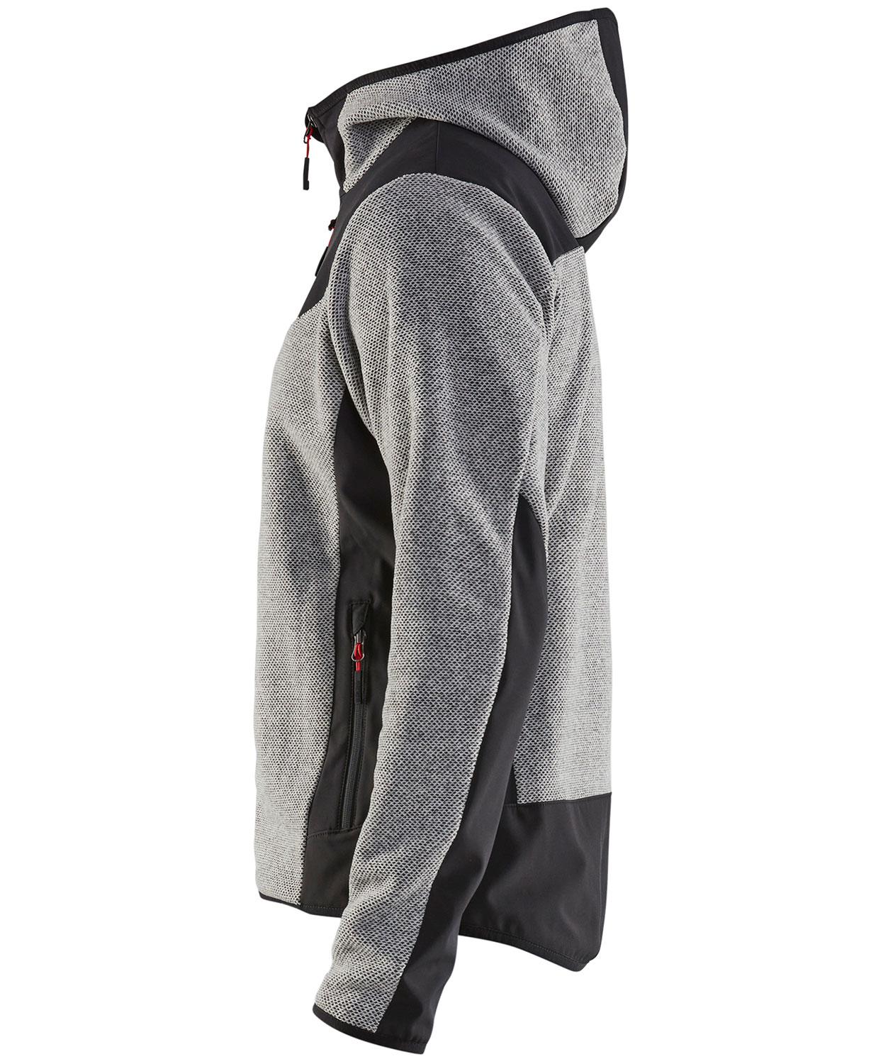 Bl&aring;kl&auml;der strikjakke, Gr&aring;meleret/sort, large image number 3