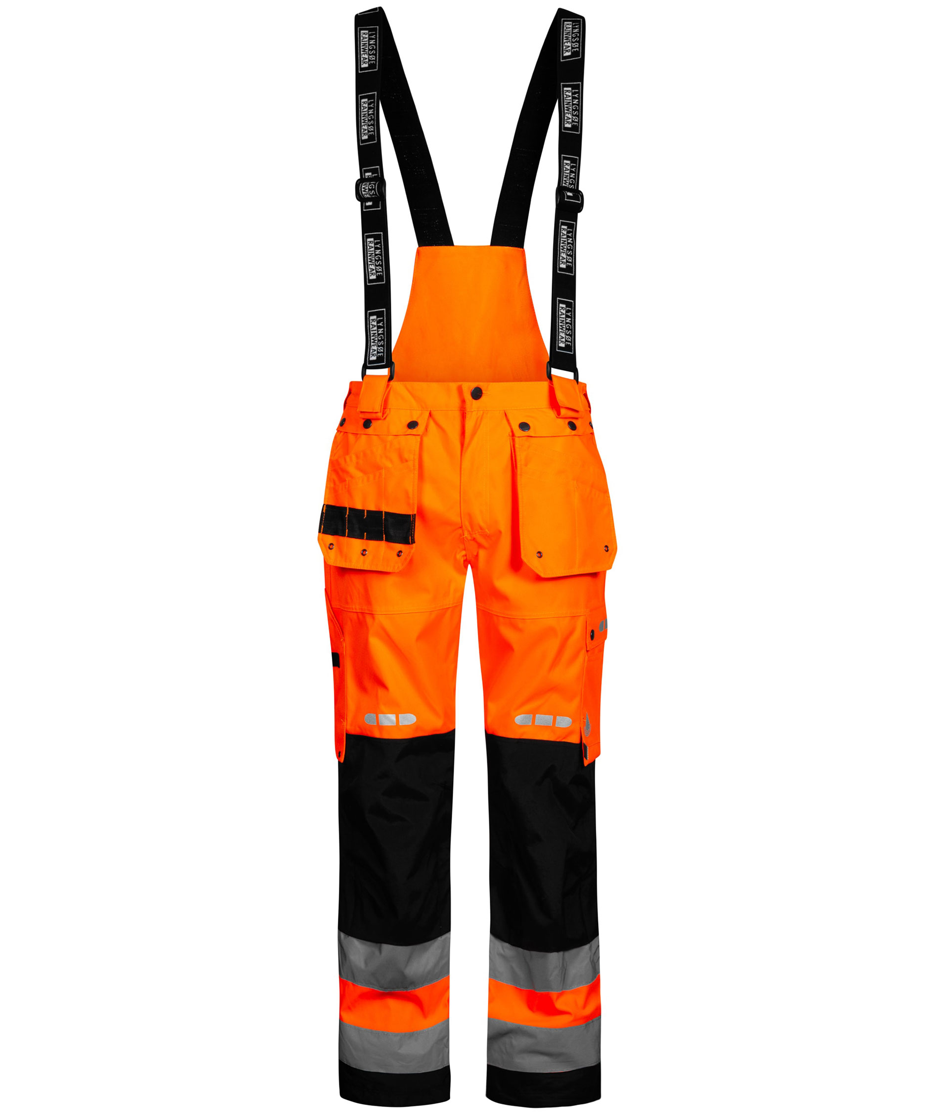 Lyngsoe hantverksregnbyxa, Varsel Orange/Svart