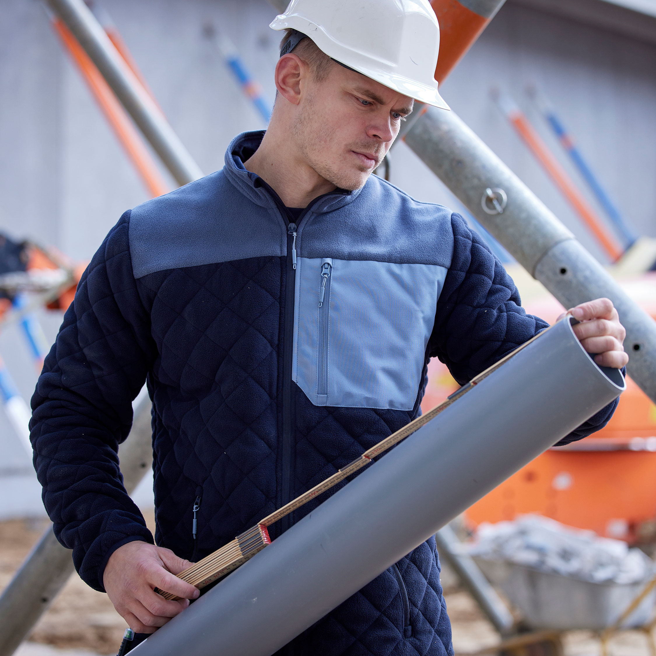 Engel Entire vadderad fleecejacka, Deep Blue/Dark Sea, large image number 6