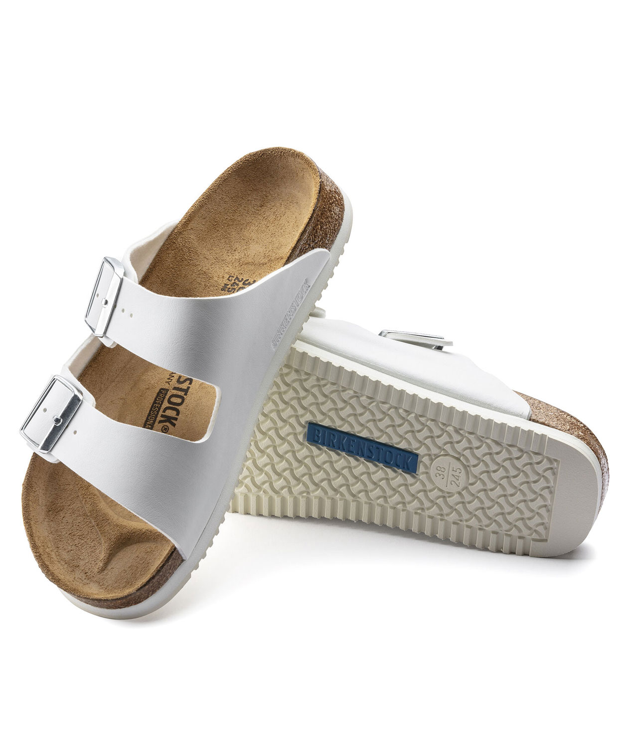 Birkenstock Arizona Narrow Fit sandaler, Vit