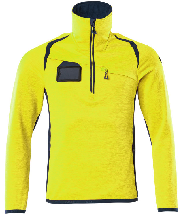 Mascot Accelerate Safe fleece sweater, Hi-Vis Yellow/Dark Marine, Hi-Vis Yellow/Dark Marine, swatch