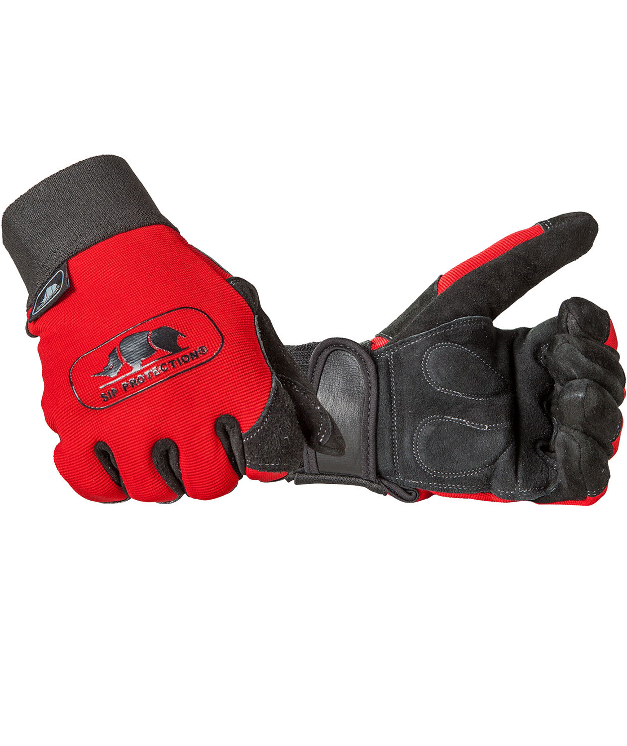 SIP 2XA2 anti-vibration handskar, R&ouml;d/Svart