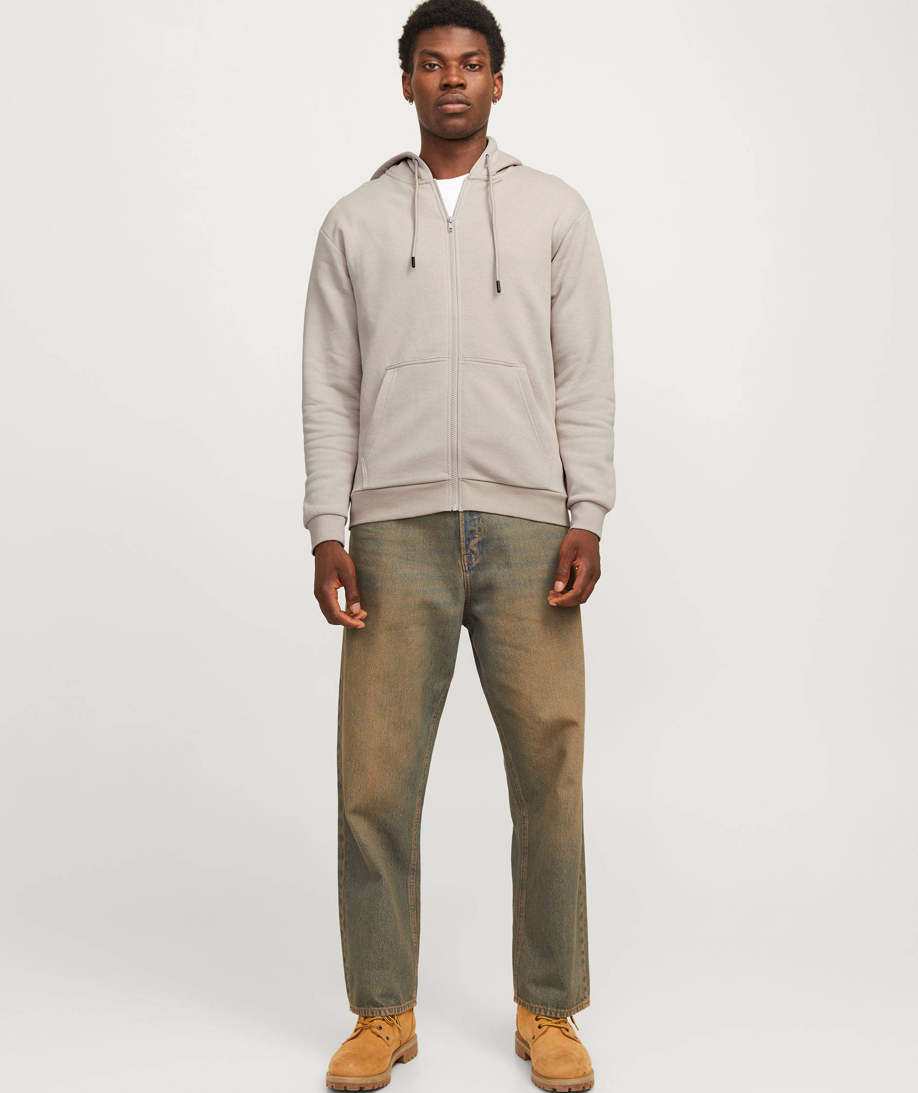 Jack & Jones JJEBRADLEY hettegenser med glidel&aring;s, Moonbeam, large image number 5