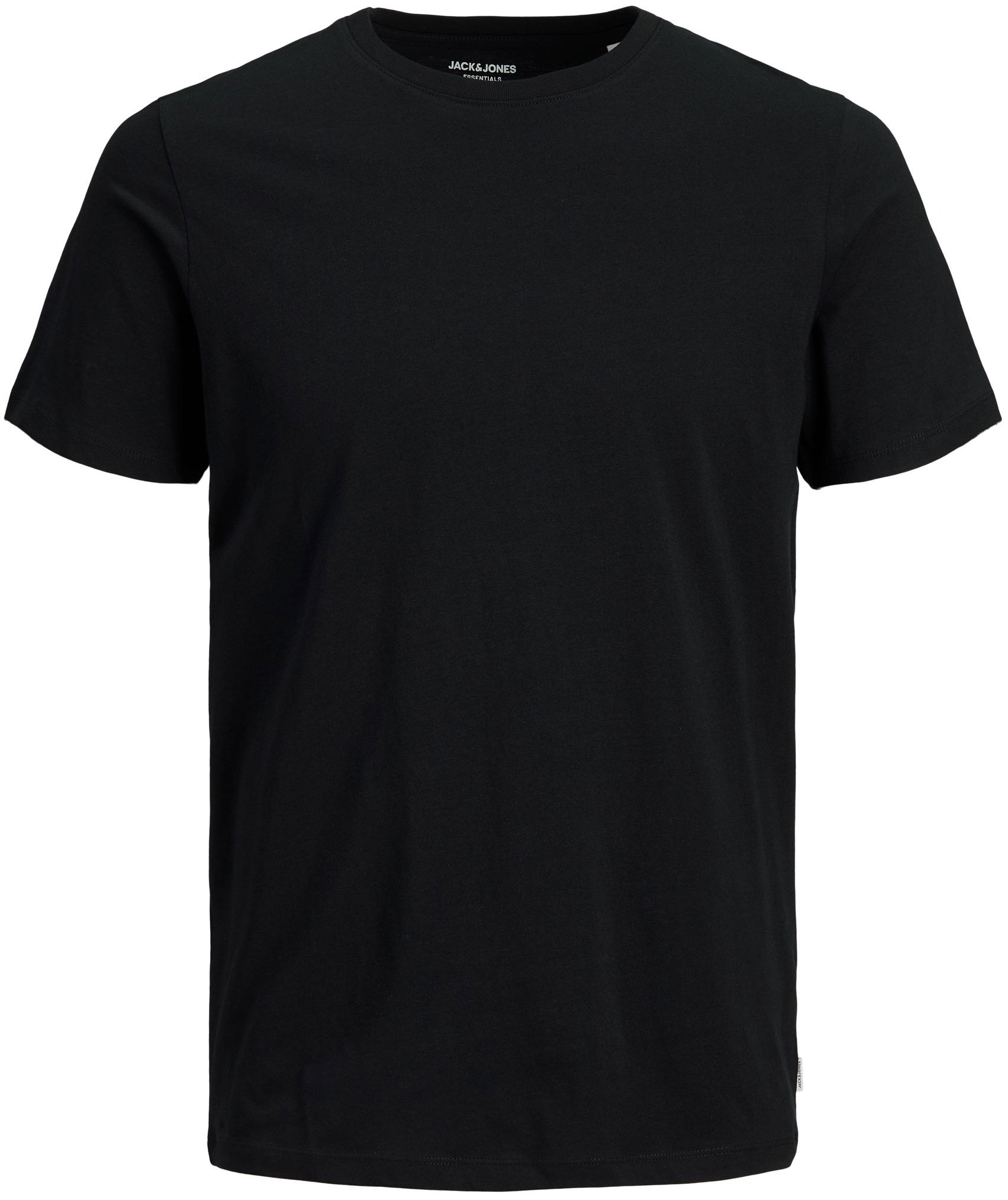 Jack & Jones JJEORGANIC Basic Plus Size T-shirt, Sort, Sort, swatch